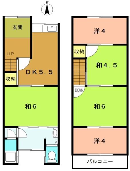 京都市西京区樫原五反田の中古テラスハウス