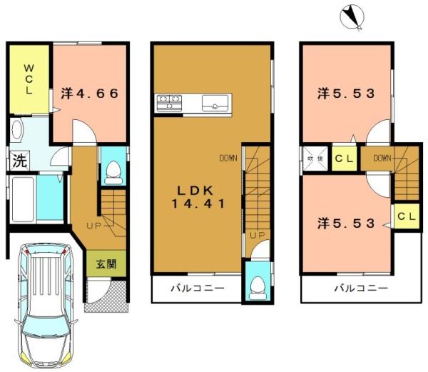 京都市右京区梅津罧原町の新築一戸建