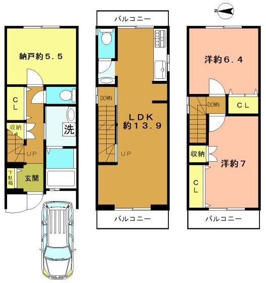 京都市右京区西院西貝川町の中古一戸建て