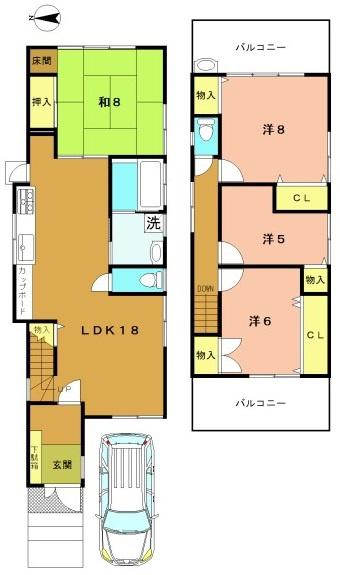 京都市西京区山田大吉見町の中古一戸建