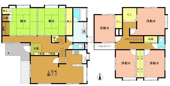 京都市西京区大枝北沓掛町５丁目の中古一戸建