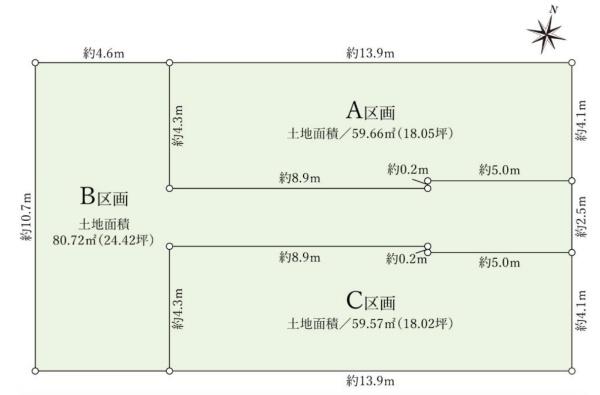 葛飾区水元1丁目　売土地　Ｂ区画