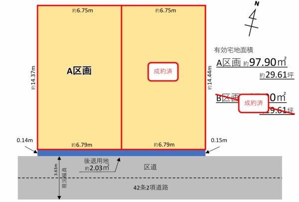江戸川区北小岩６丁目　売土地　Ａ区画
