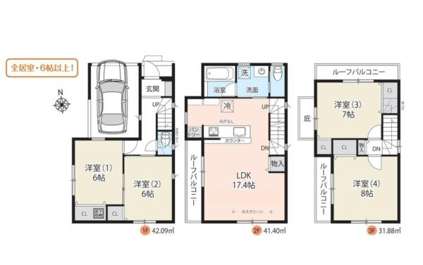 北区神谷３丁目　新築一戸建て