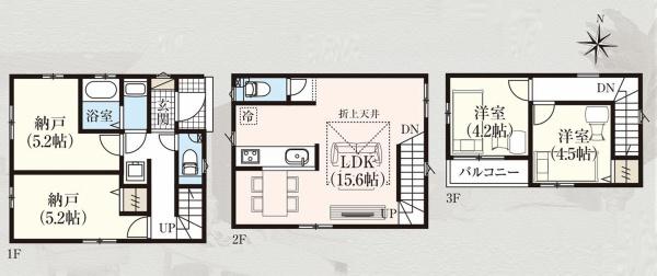 足立区西保木間１丁目　新築一戸建て　３号棟