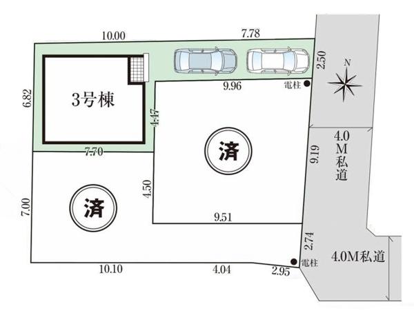 足立区西保木間１丁目　新築一戸建て　３号棟