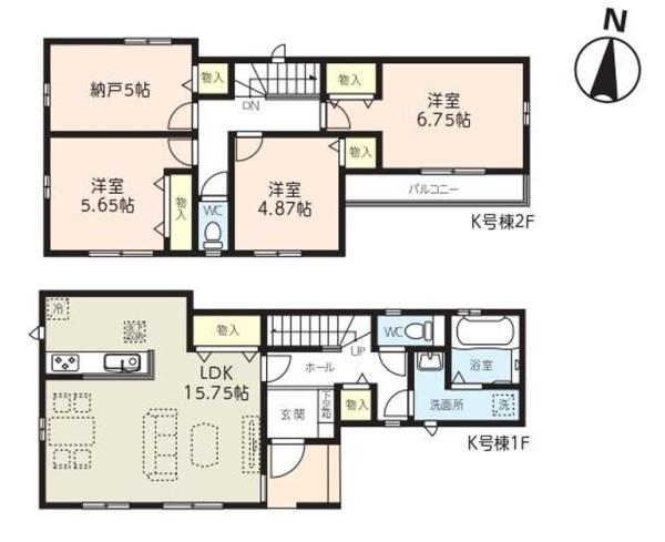 足立区六木２丁目　新築一戸建て　Ｋ号棟