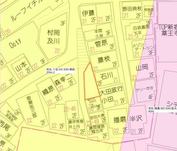 新宿区市谷柳町の土地