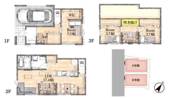 葛飾区西新小岩３丁目　新築一戸建て　Ａ号棟