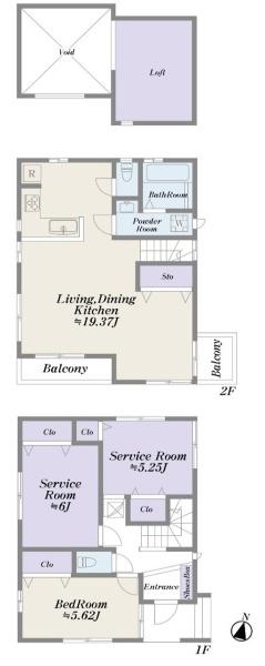 葛飾区東新小岩5丁目の中古一戸建て(間取り)
