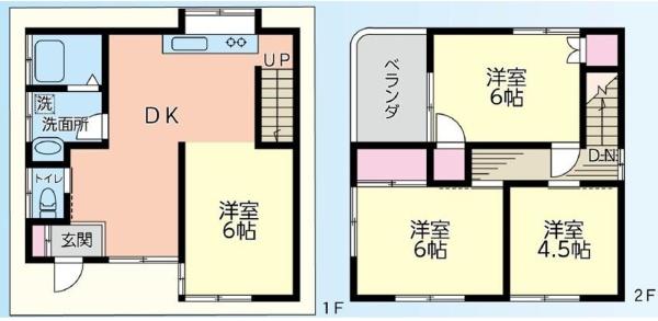 江戸川区江戸川1丁目の中古一戸建て(間取り)