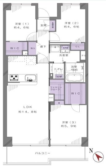 中葛西スカイハイツ(間取り)
