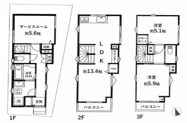 足立区本木２丁目　中古一戸建て