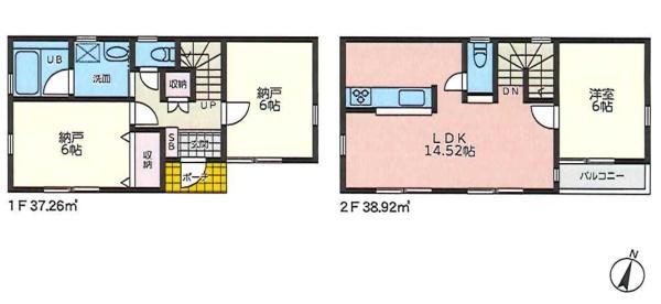 足立区佐野２丁目　新築一戸建て　３号棟
