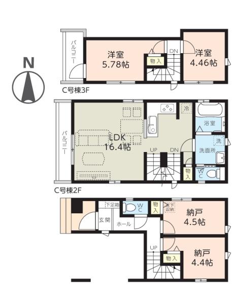 葛飾区新宿５丁目　新築一戸建て　Ｃ号棟