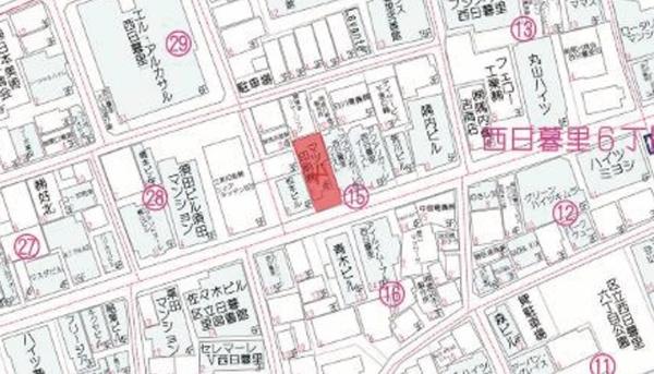 荒川区西日暮里６丁目の土地