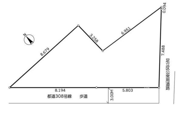 足立区足立２丁目の土地