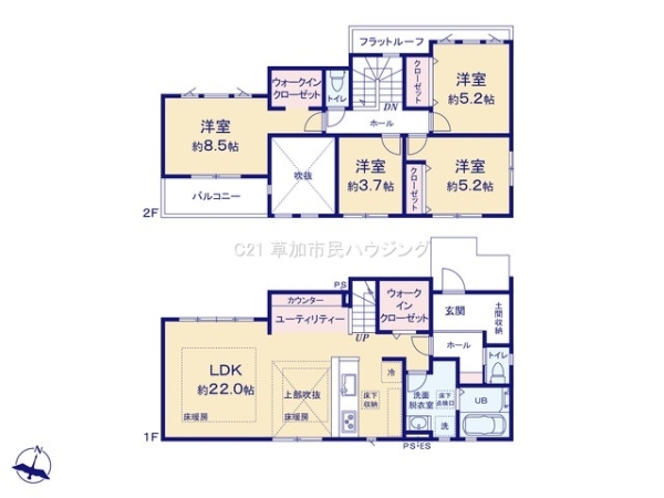 草加市弁天2丁目　新築一戸建て　4期