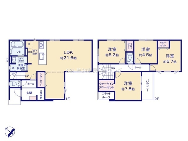 草加市稲荷2丁目　新築一戸建て　12期