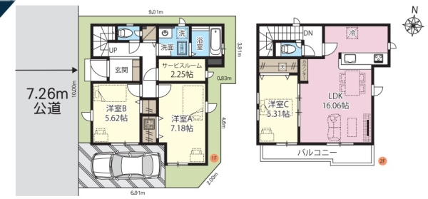 草加市草加2丁目　新築一戸建て　3期