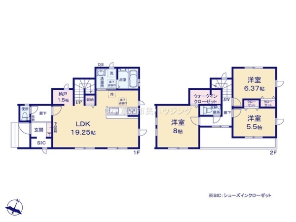 八潮市大曽根　新築一戸建て　7期1号棟