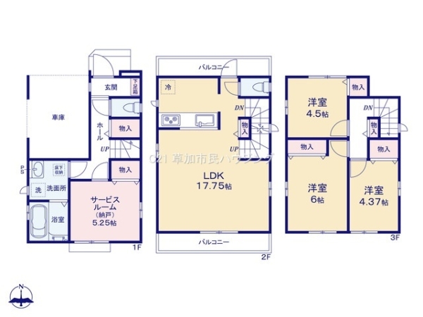 草加市氷川町　新築一戸建て