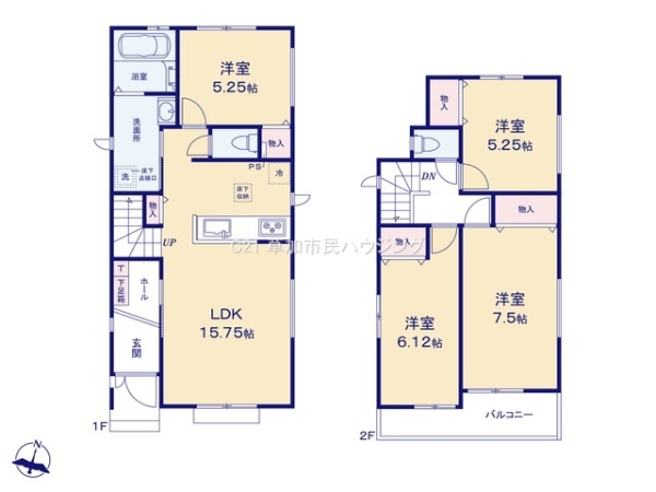 草加市八幡町　新築一戸建て　2期C号棟