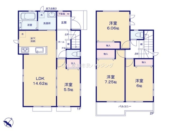 八潮市上馬場　新築一戸建て　A号棟