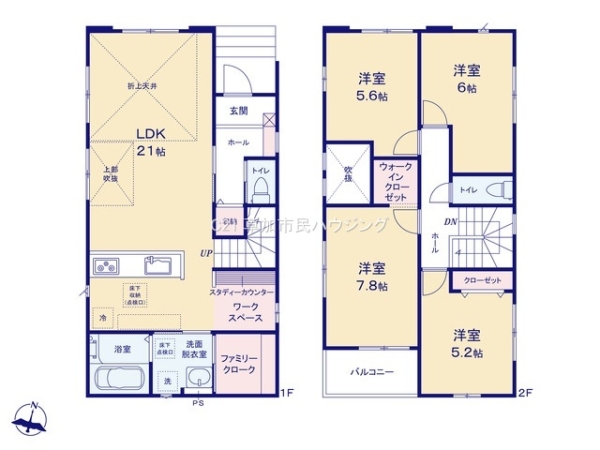 八潮市鶴ケ曽根　新築一戸建て　4期2号棟