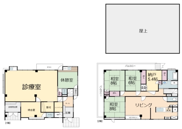 草加市新善町　診療所付き　一戸建て