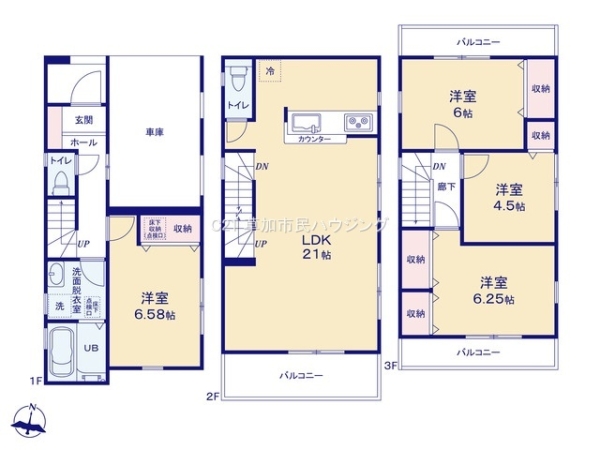 草加市清門2丁目　新築一戸建て　13期
