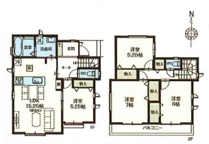 草加市長栄1丁目　新築一戸建て　第1期1号棟