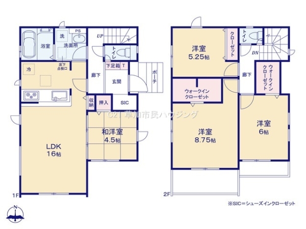草加市北谷3丁目　新築一戸建て　12期