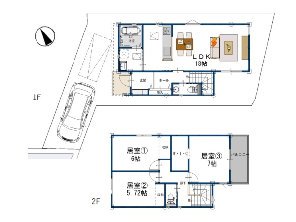 草加市吉町4丁目　新築一戸建て　3号棟