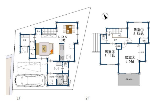 草加市吉町4丁目　新築一戸建て　4号棟