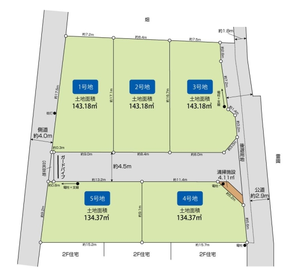草加市新里町　売地　3期1号地