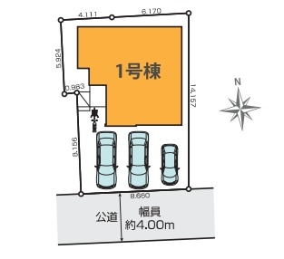 草加市西町 新築一戸建て 9期(区画図)