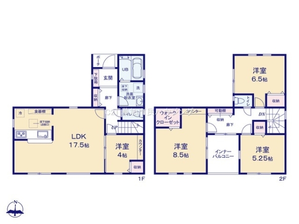 草加市稲荷4丁目　新築一戸建て　15期