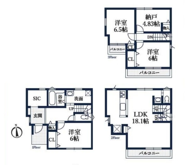 草加市旭町5丁目　新築一戸建て