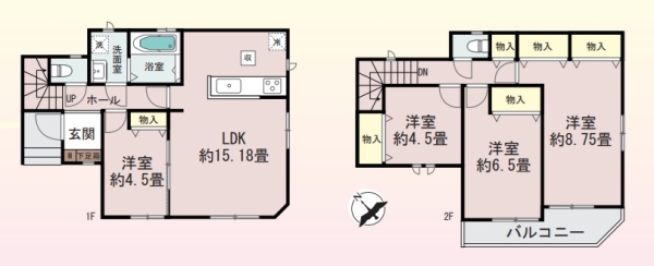 草加市谷塚上町　新築一戸建て
