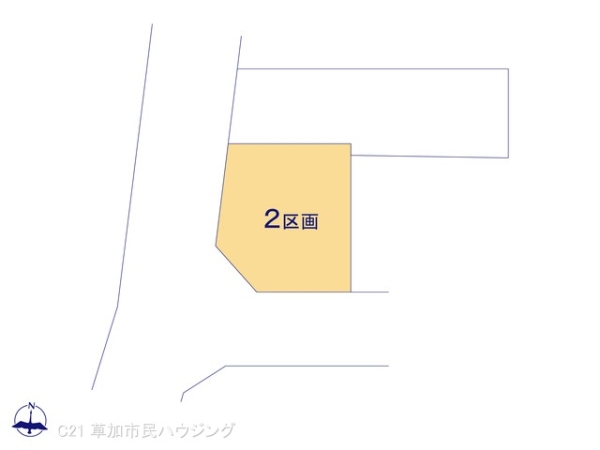 草加市稲荷4丁目の土地(全体区画図)