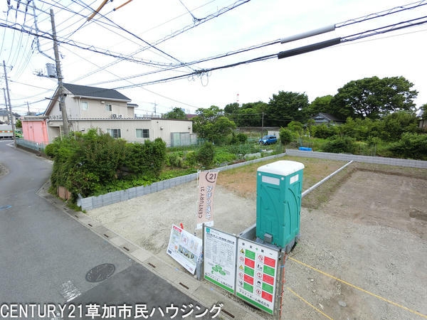 草加市谷塚上町の土地(現地土地写真)