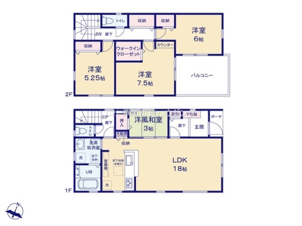草加市瀬崎5丁目　新築一戸建て　3期1号棟