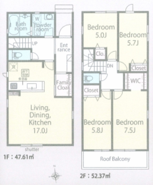 草加市谷塚上町　新築一戸建て　24　1期4号棟