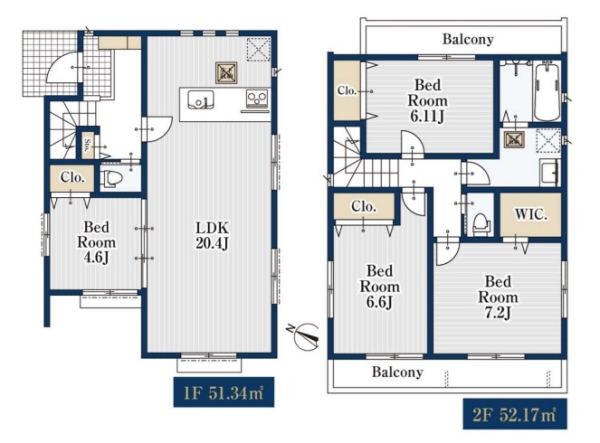 草加市手代1丁目　新築一戸建て　1号棟