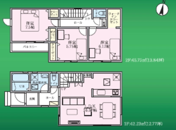 八潮市八潮7丁目　新築一戸建て　第1期1号棟