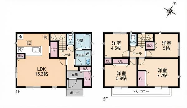 草加市瀬崎5丁目　新築一戸建て　第8　1号棟