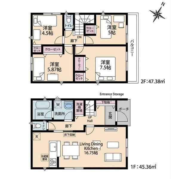 草加市瀬崎5丁目　新築一戸建て　第8　3号棟