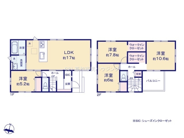 草加市青柳8丁目　新築一戸建て　9期1号棟