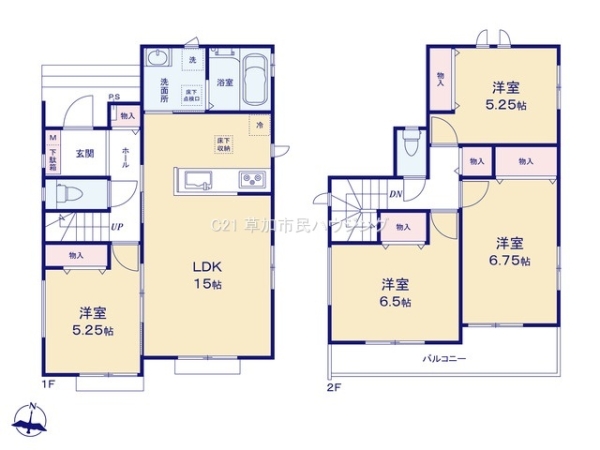 草加市谷塚仲町　新築一戸建て　A号棟